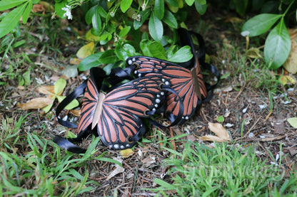Leather Butterfly Wrist Cuffs