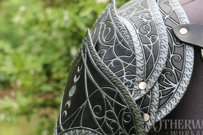 Leather Bloodstained Shoulder Paulron Set