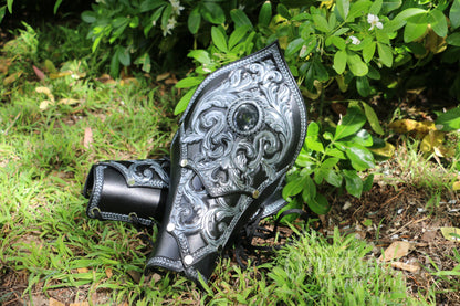 Leather Baroque Bracers Set