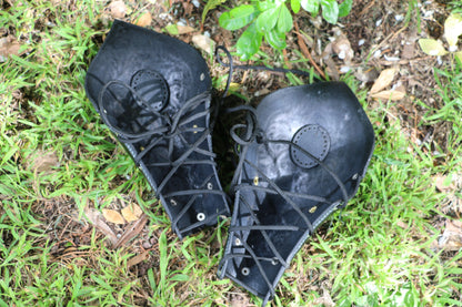 Leather Baroque Bracers Set