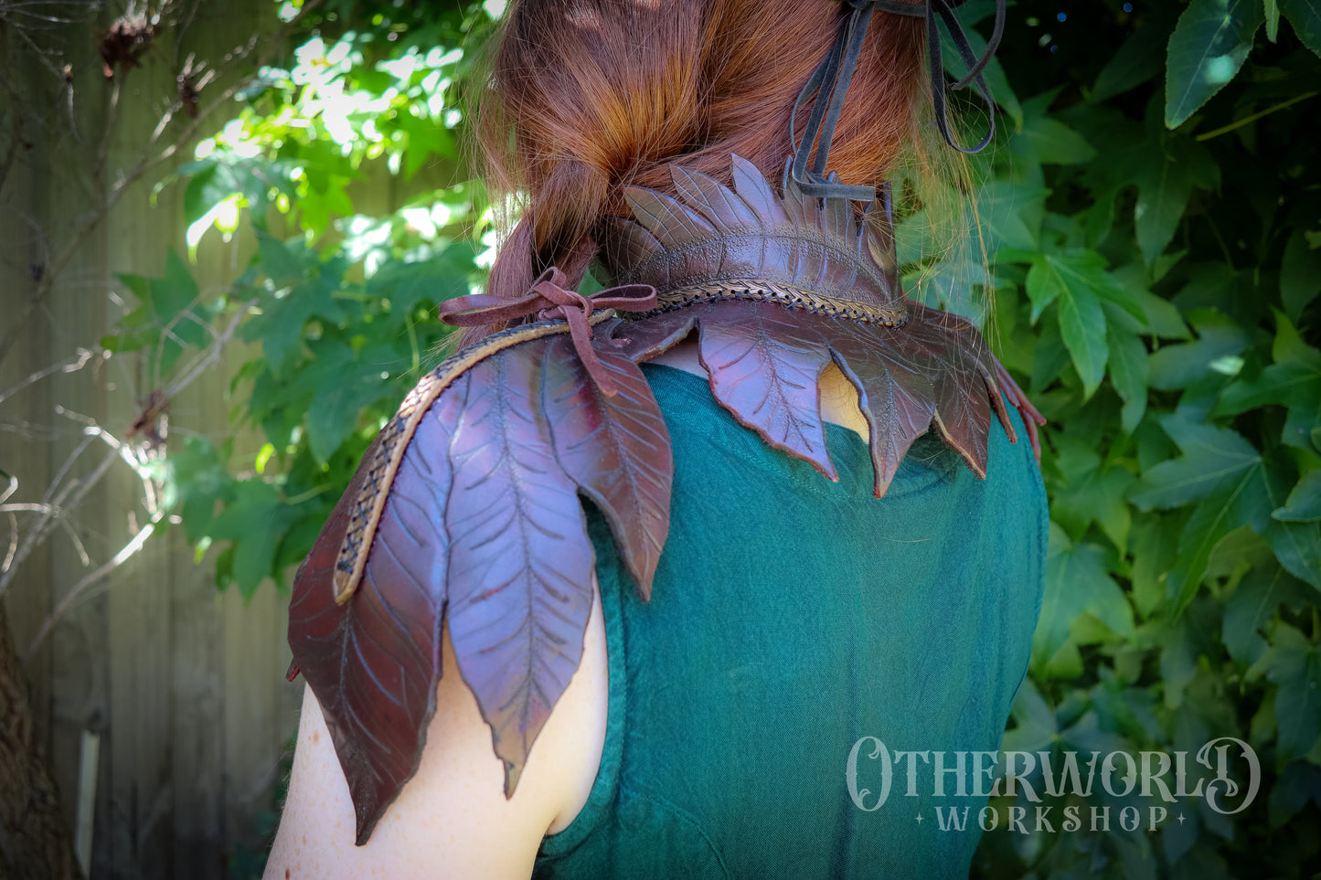 Leather Leaf Shoulder Mantle | *Preorder*