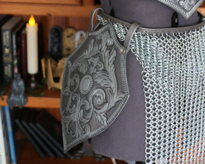 Leather Baroque Tassets Set