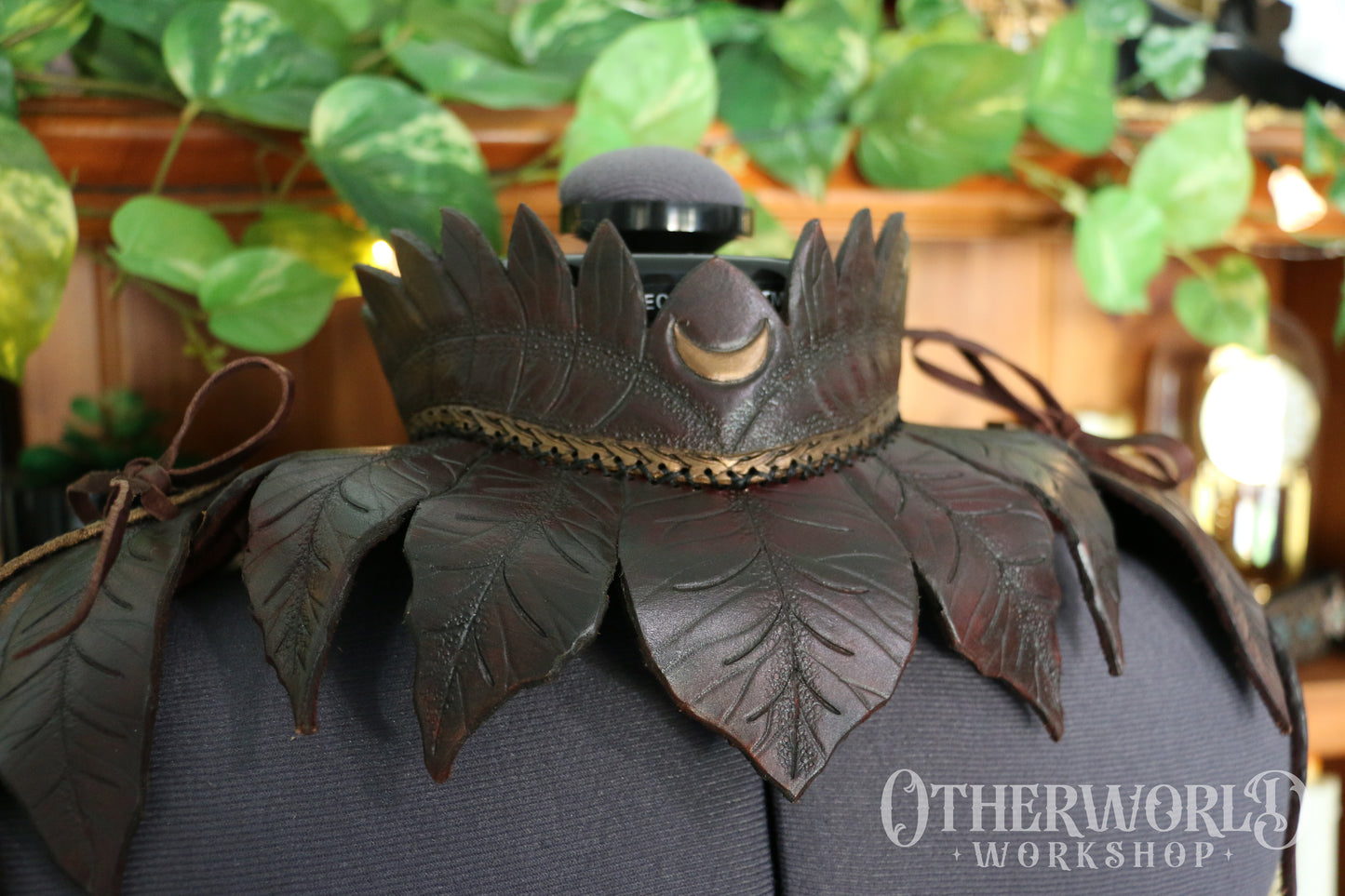 Leather Leaf Shoulder Mantle | *Preorder*