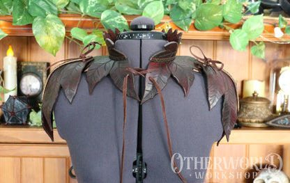 Leather Leaf Shoulder Mantle | *Preorder*