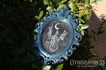 Leather Baroque Celestial Dragon Art Frame | Medium