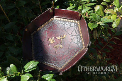 Leather 'You had me at Dragons' Dice Tray
