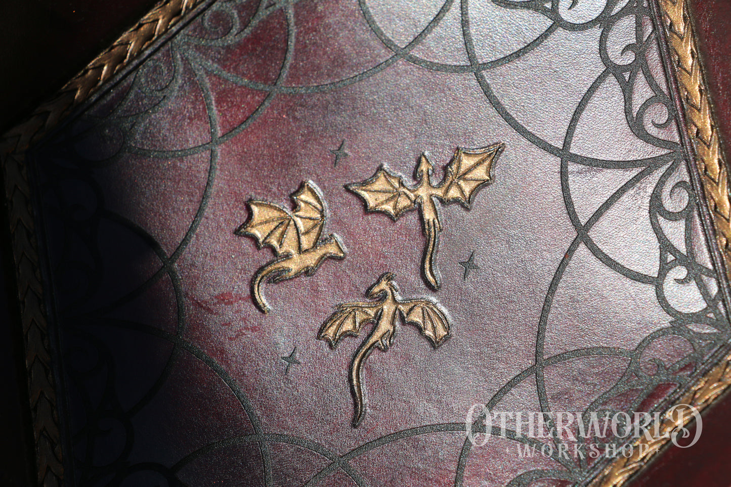 Leather 'You had me at Dragons' Dice Tray