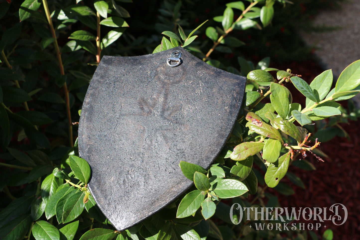 Leather Shield Hanging Art | Small