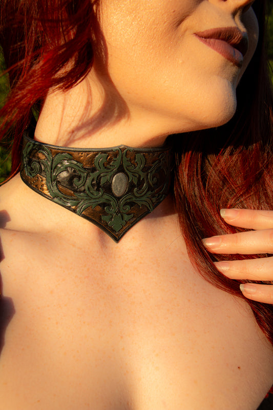 Leather Baroque Choker | *Preorder*