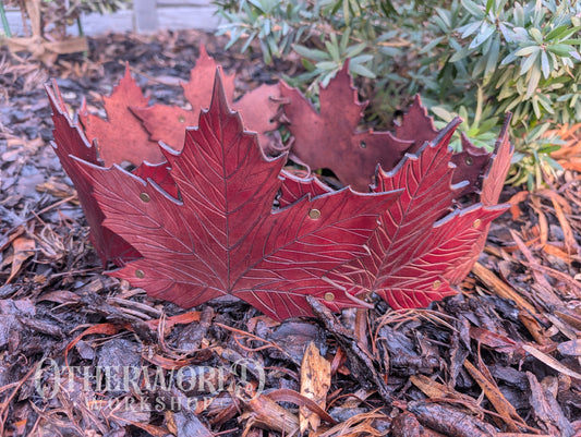 Leather Maple Leaf Belt