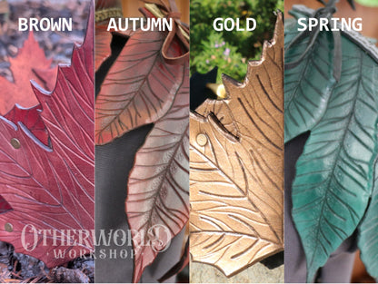 Leather Maple Leaf Belt