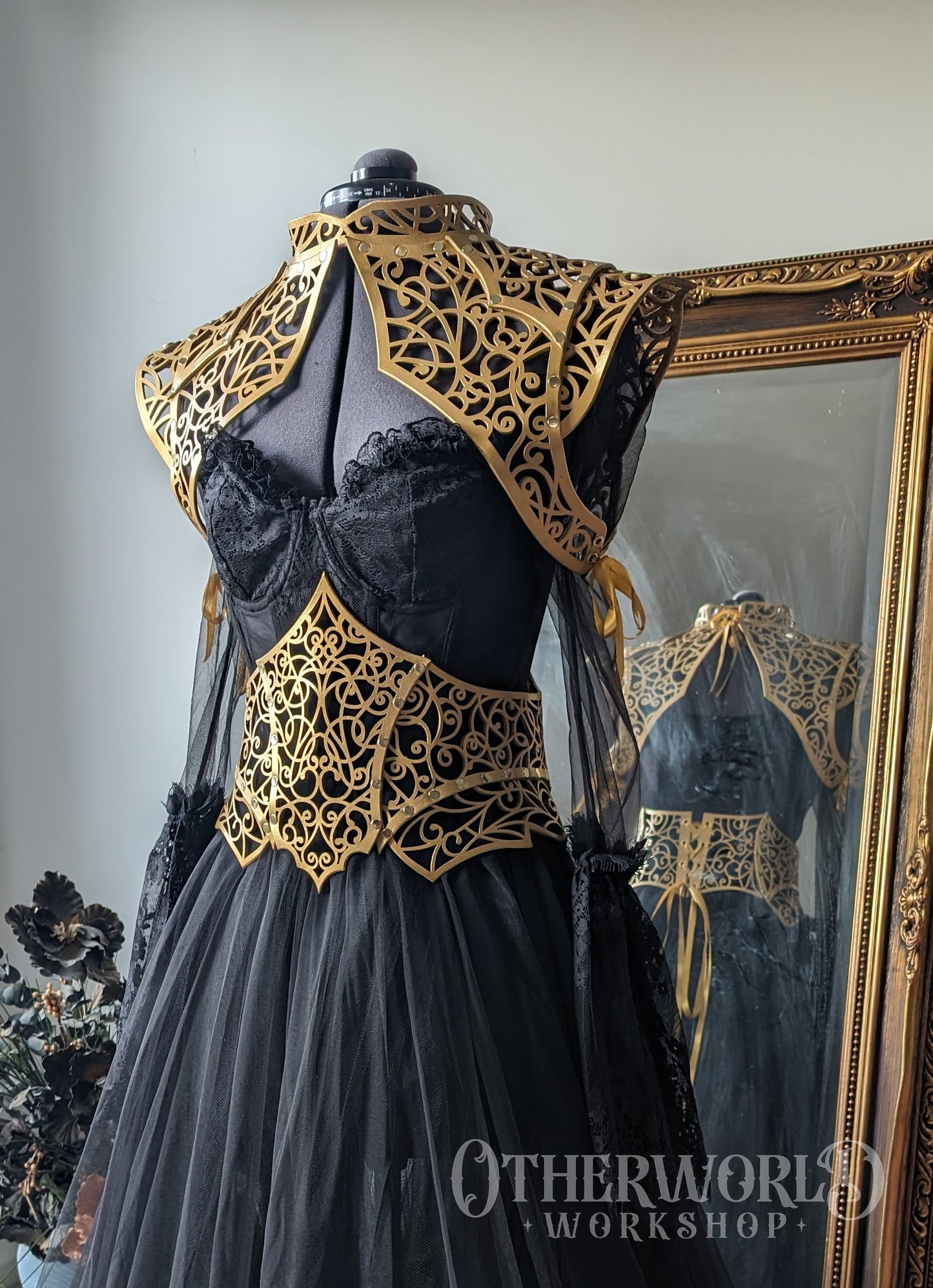 Leather Vine Thorn Shoulder Mantle | *Preorder*