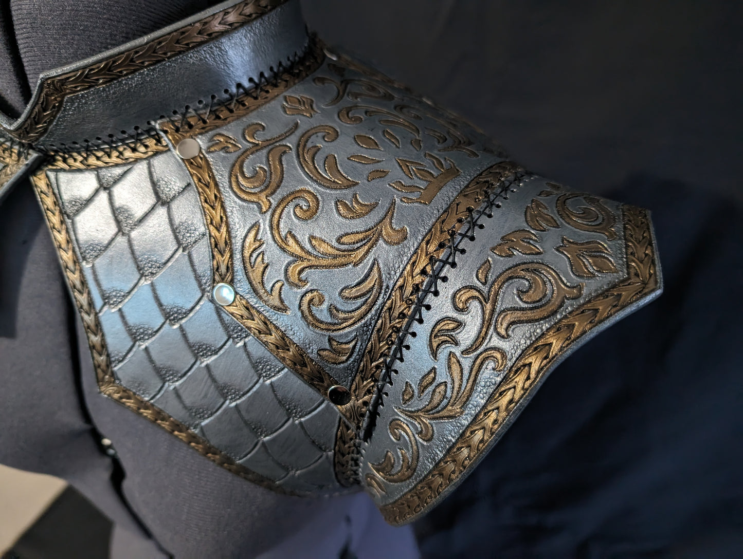 Leather Dragonrider Shoulder Mantle