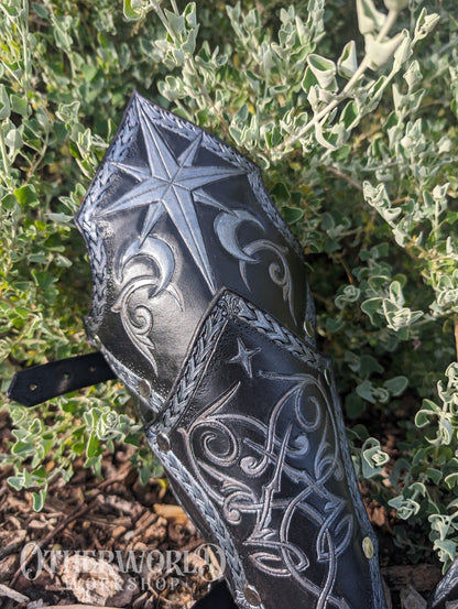 Leather Celestial Bracers Set