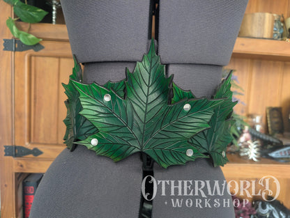 Leather Maple Leaf Belt