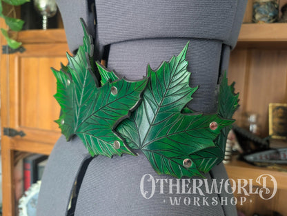Leather Maple Leaf Belt