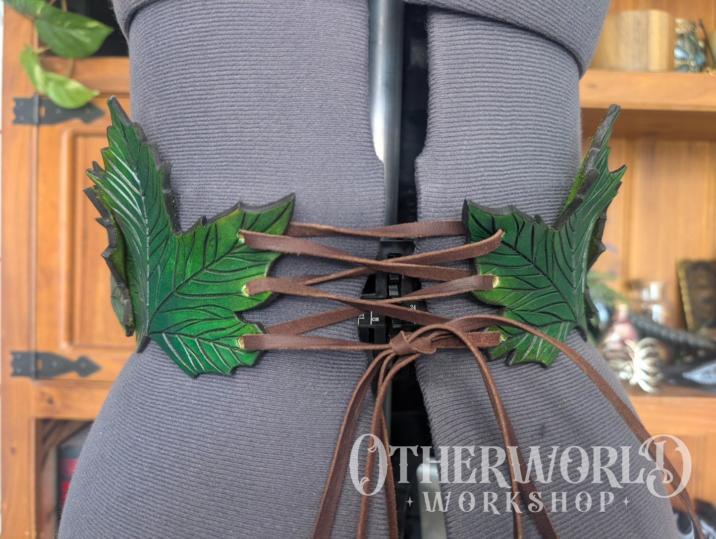 Leather Maple Leaf Belt