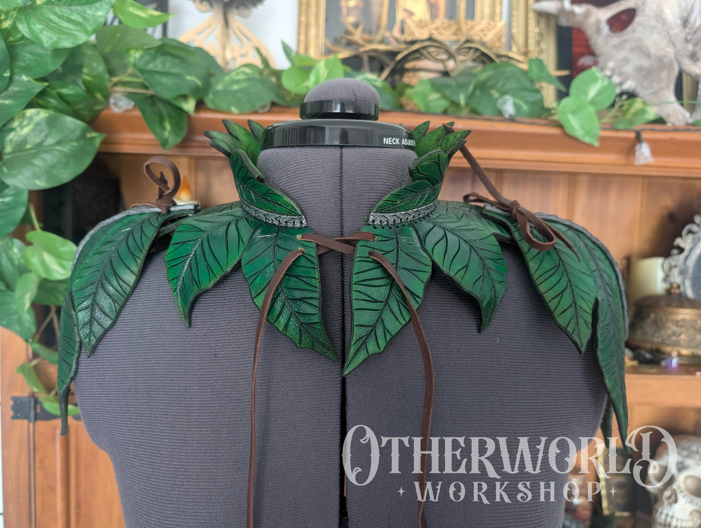 Leather Leaf Shoulder Mantle