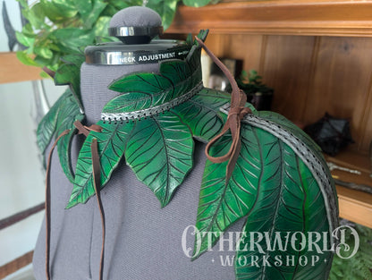 Leather Leaf Shoulder Mantle