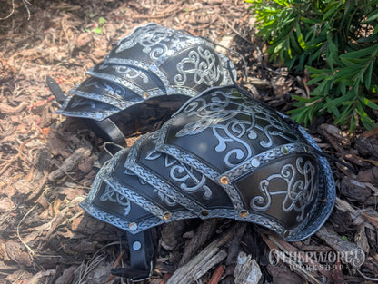 Leather Celtic Pauldrons Set