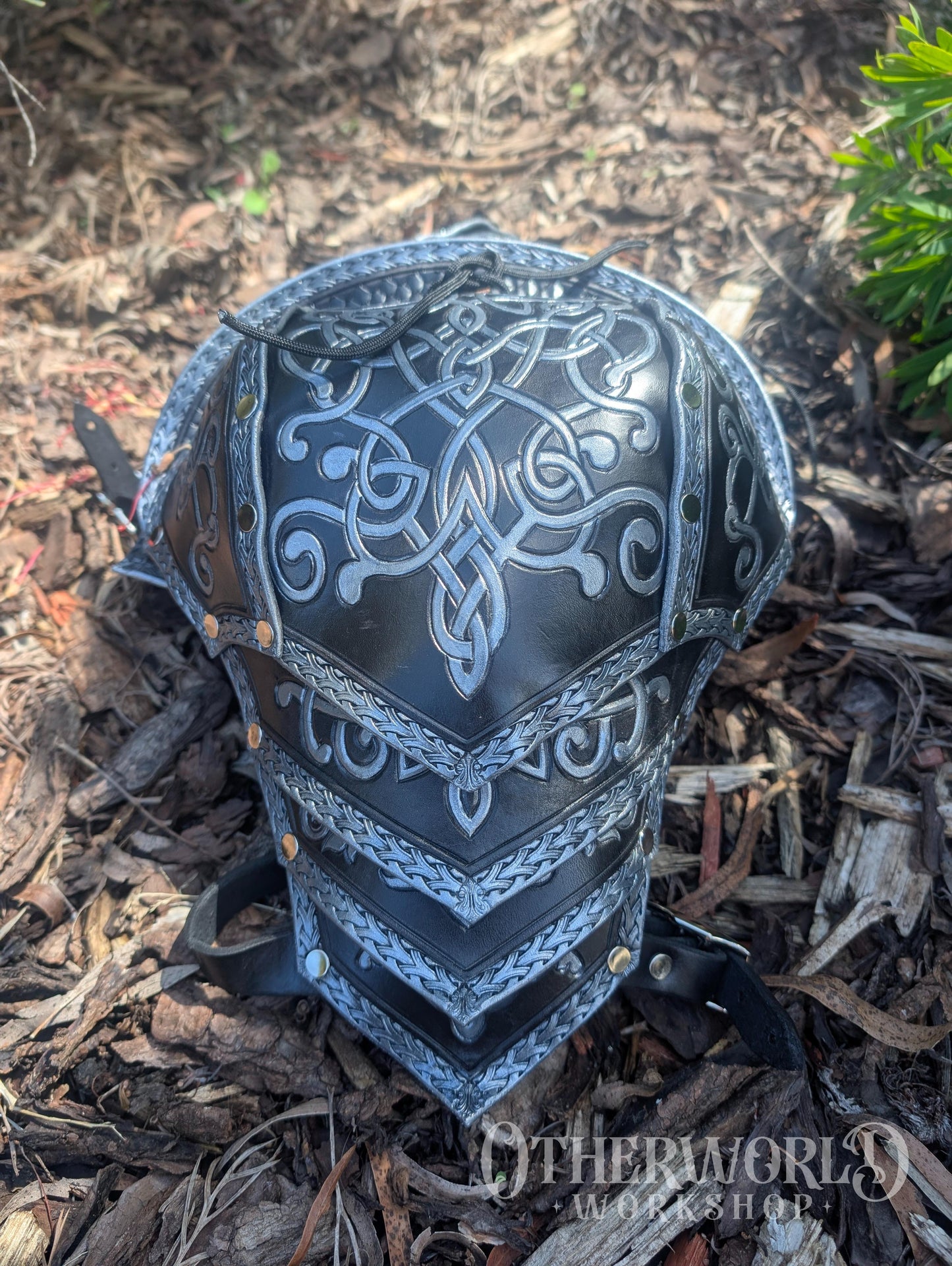 Leather Celtic Pauldrons Set