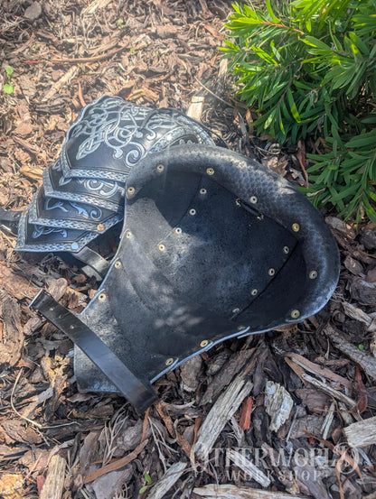 Leather Celtic Pauldrons Set