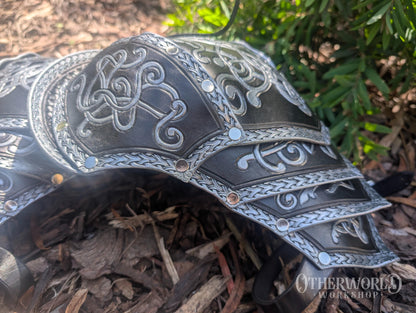 Leather Celtic Pauldrons Set