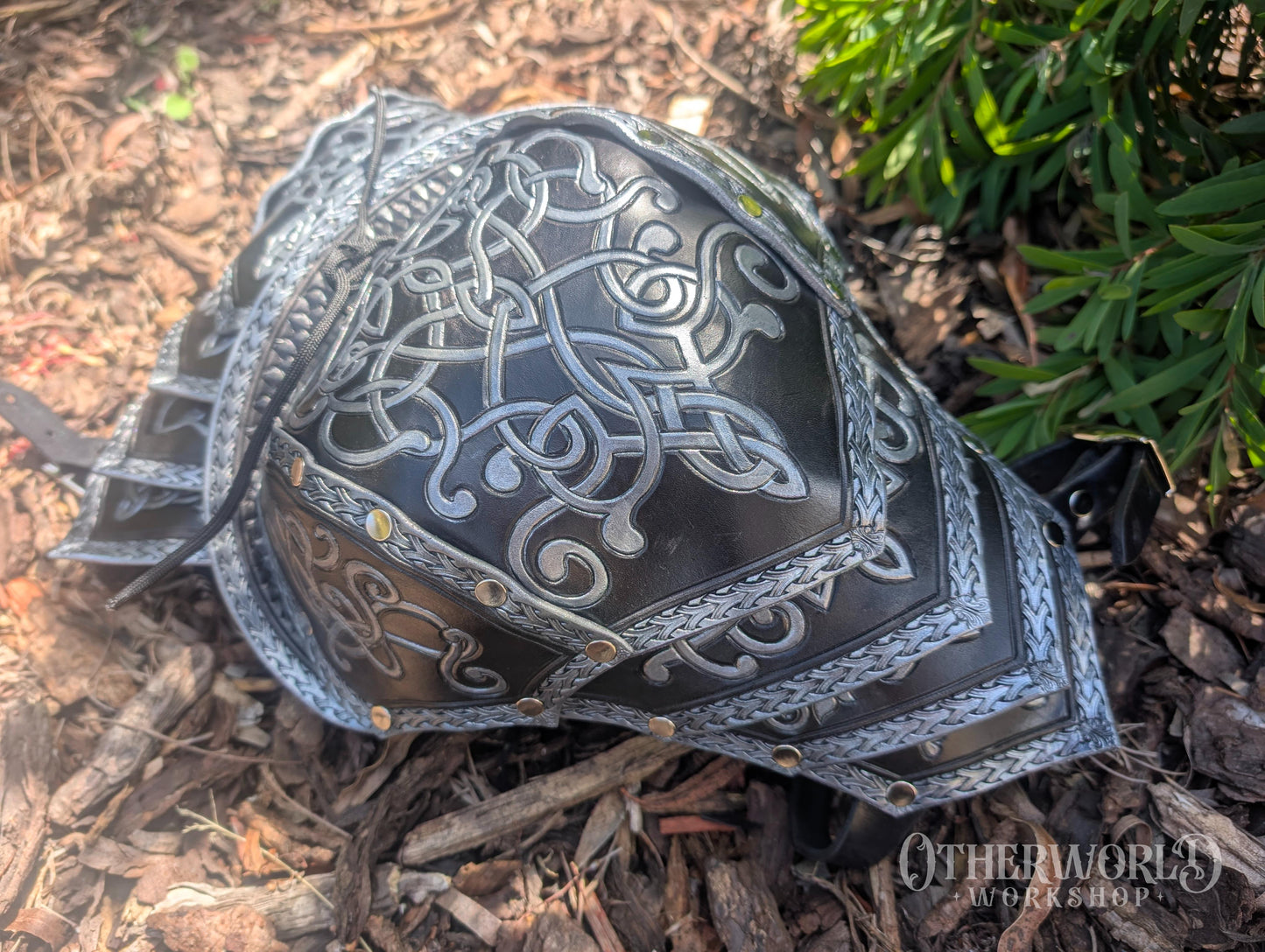 Leather Celtic Pauldrons Set