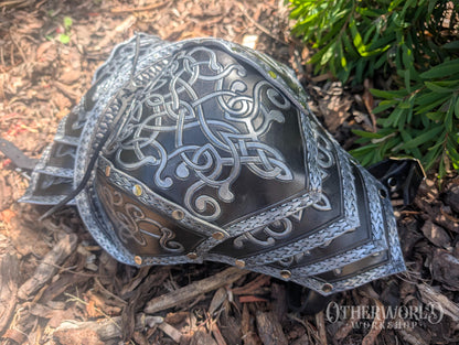 Leather Celtic Pauldrons Set