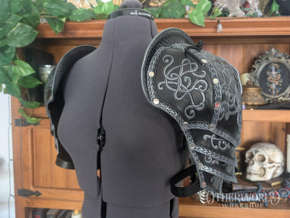 Leather Celtic Pauldrons Set