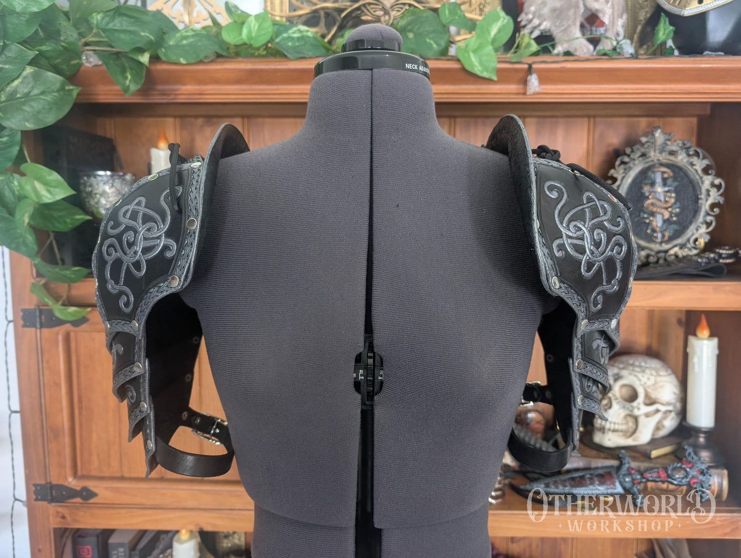 Leather Celtic Pauldrons Set