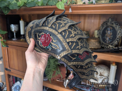Leather Rose Shoulder Pauldron & Demi Chestpiece