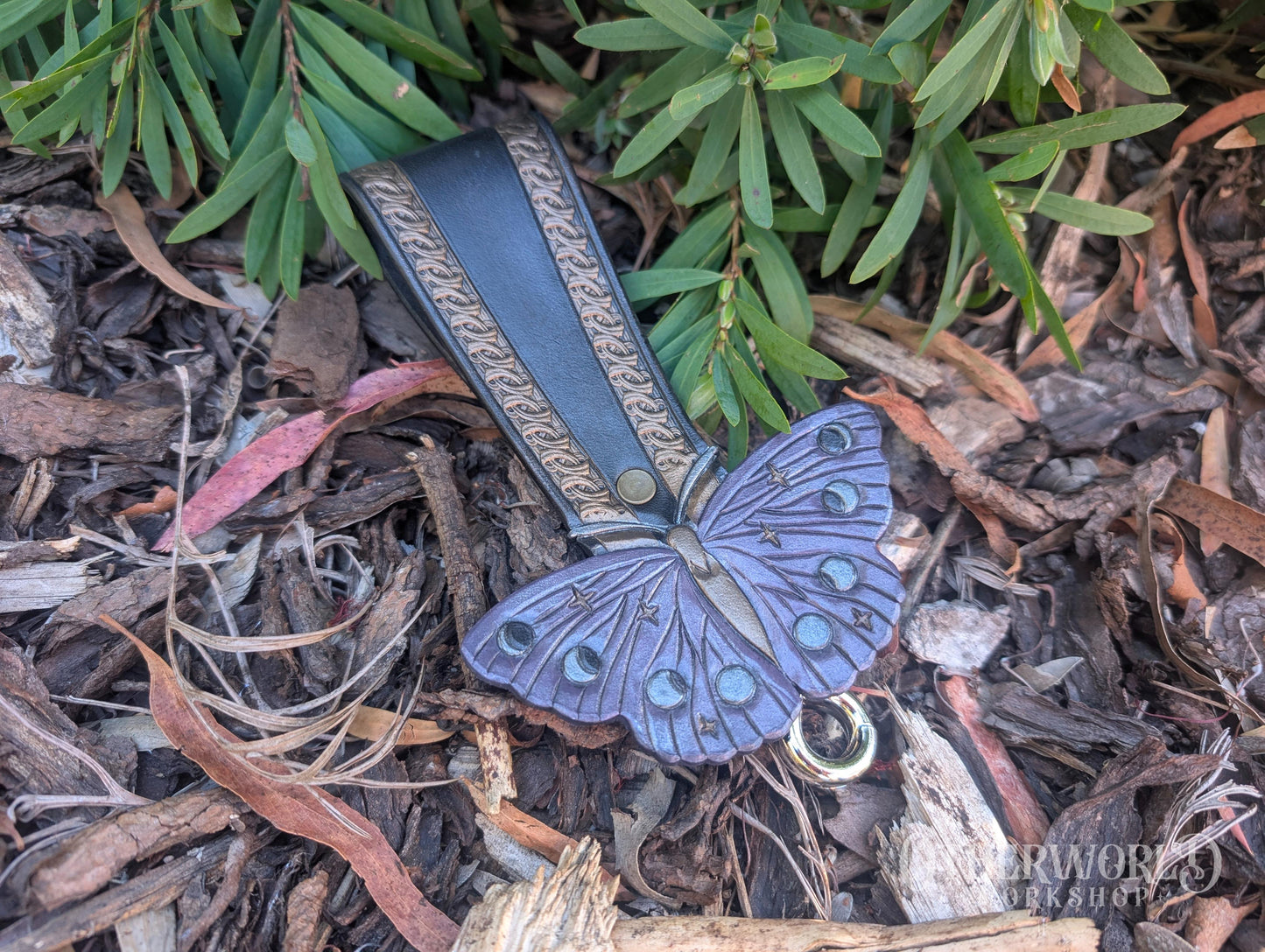 Leather Luna Butterfly Belt Clip