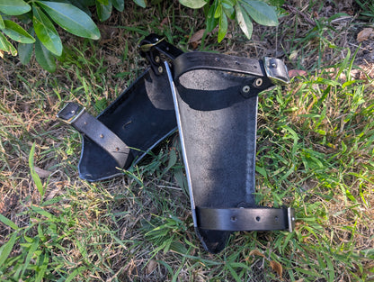 Leather Gothic Bracers Set