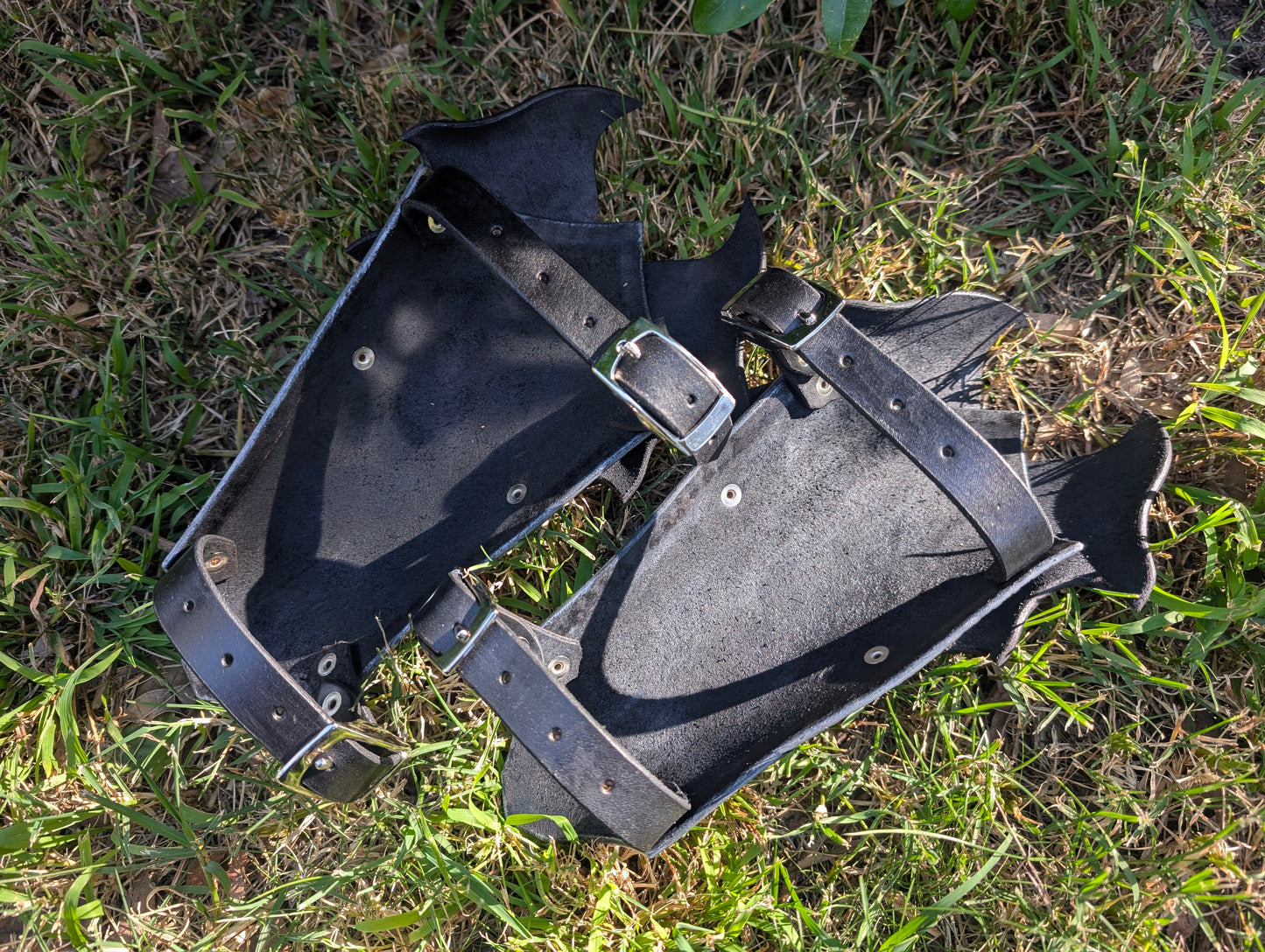 Leather Bloodstained Bracers Set