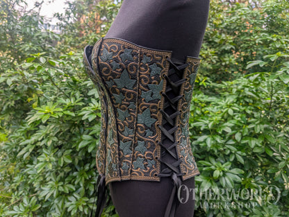 Leather Midnight Ivy Overbust Corset