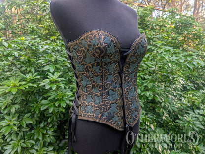 Leather Midnight Ivy Overbust Corset