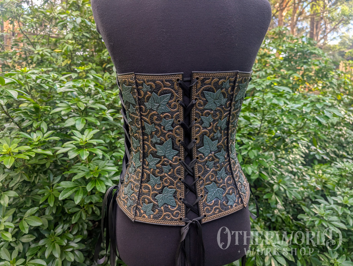 Leather Midnight Ivy Overbust Corset