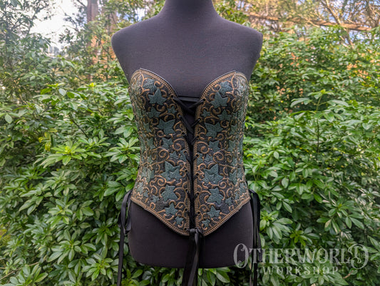 Leather Midnight Ivy Overbust Corset