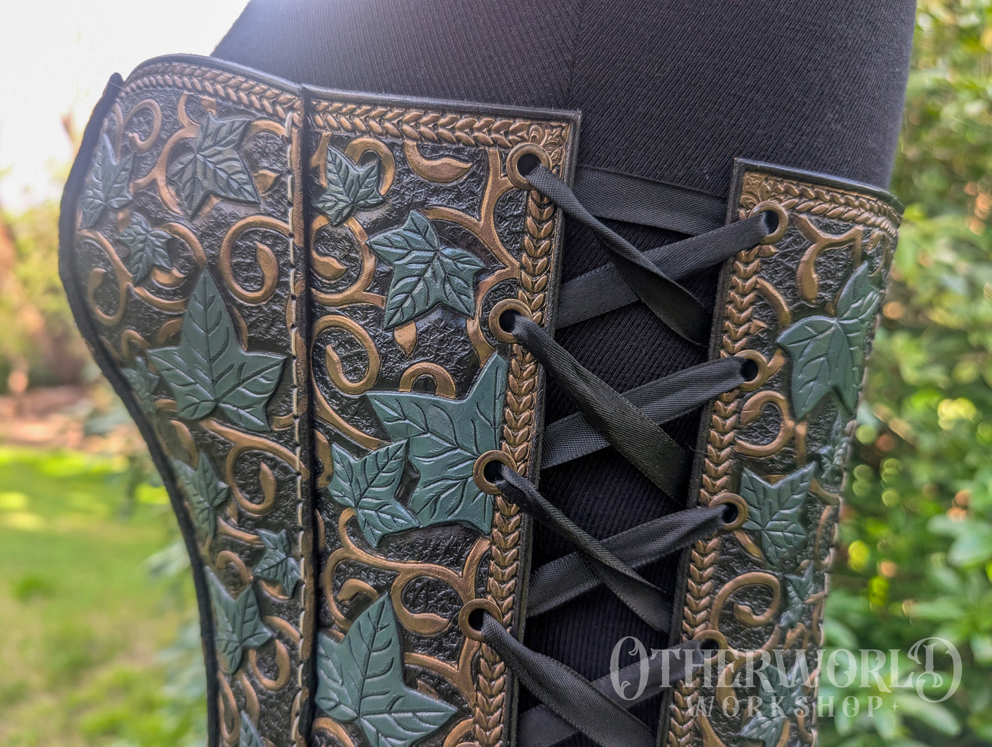 Leather Midnight Ivy Overbust Corset