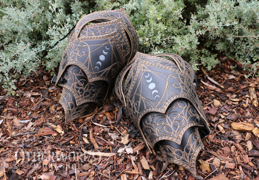Leather Bloodstained Shoulder Paulron Set
