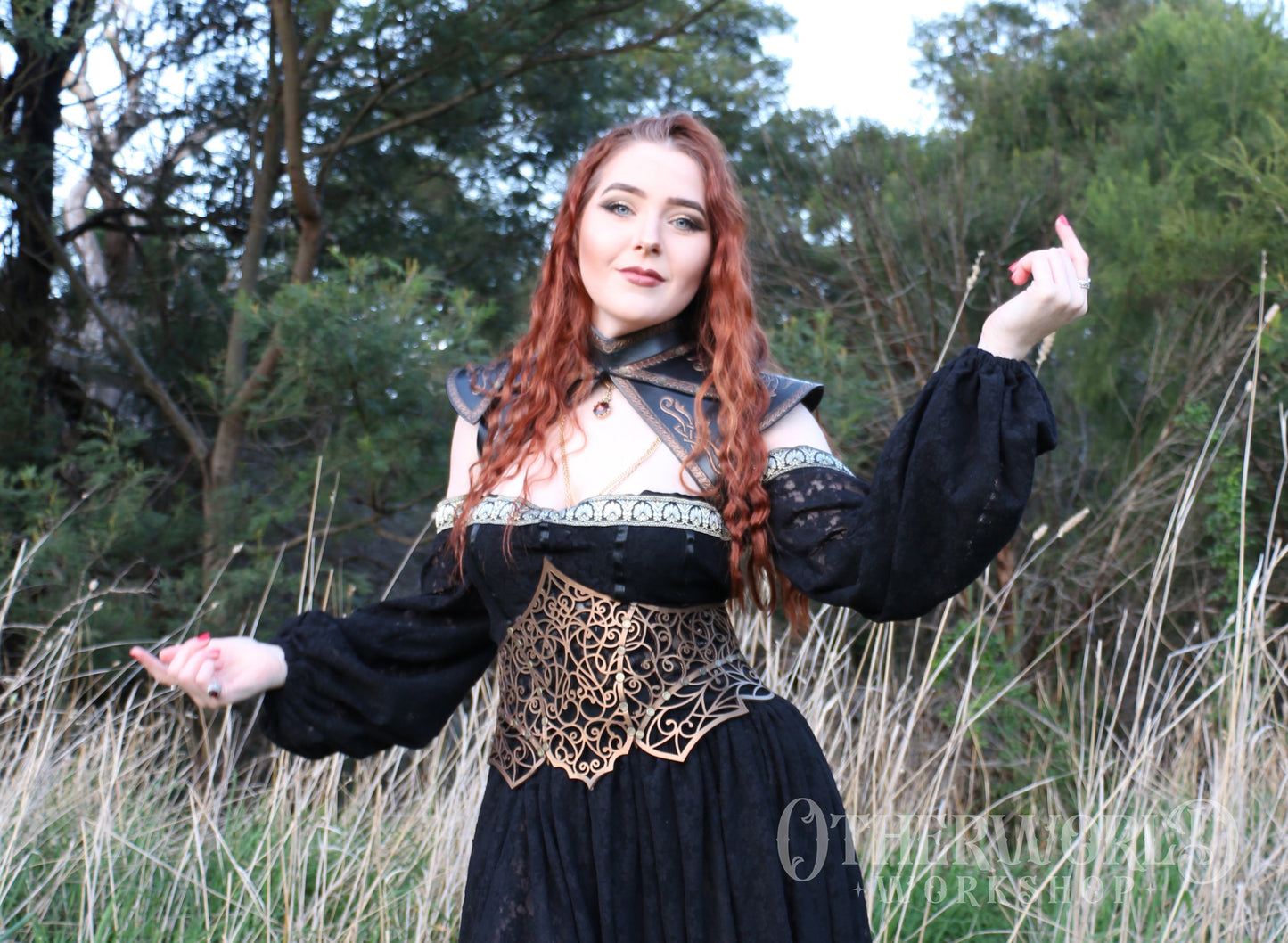 Leather Vine Thorn Waist Belt | *Preorder*