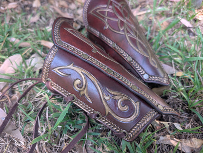 Leather Elven Bracers Set