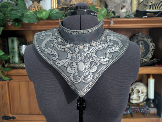 Leather Baroque Gorget Neckpiece