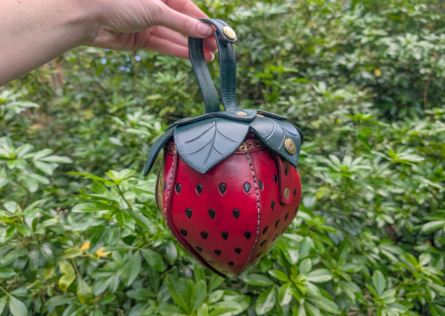 Leather Strawberry Bag