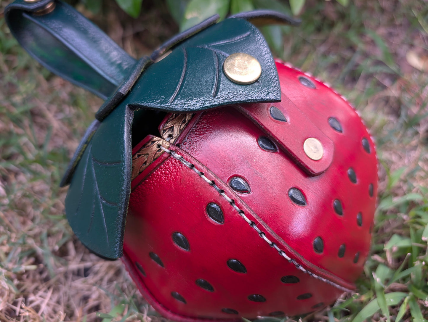Leather Strawberry Bag