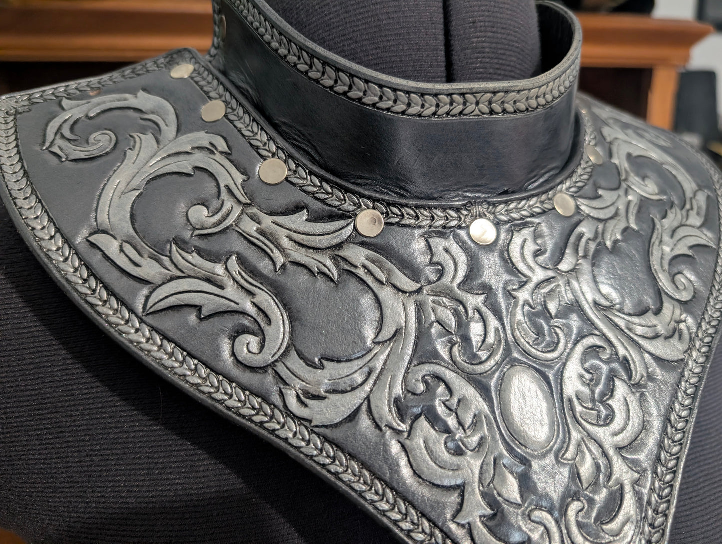 Leather Baroque Gorget Neckpiece