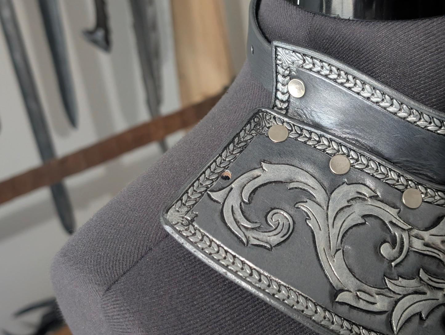 Leather Baroque Gorget Neckpiece