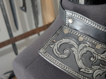 Leather Baroque Gorget Neckpiece